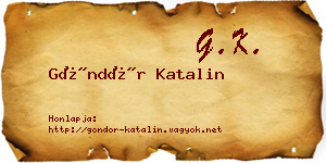 Göndör Katalin névjegykártya
