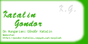 katalin gondor business card